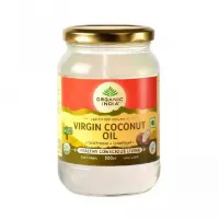 Кокосовое масло холодного отжима, 500 мл, Органик Индия; Cold Pressed Coconut Oil, 500ml, Organic India